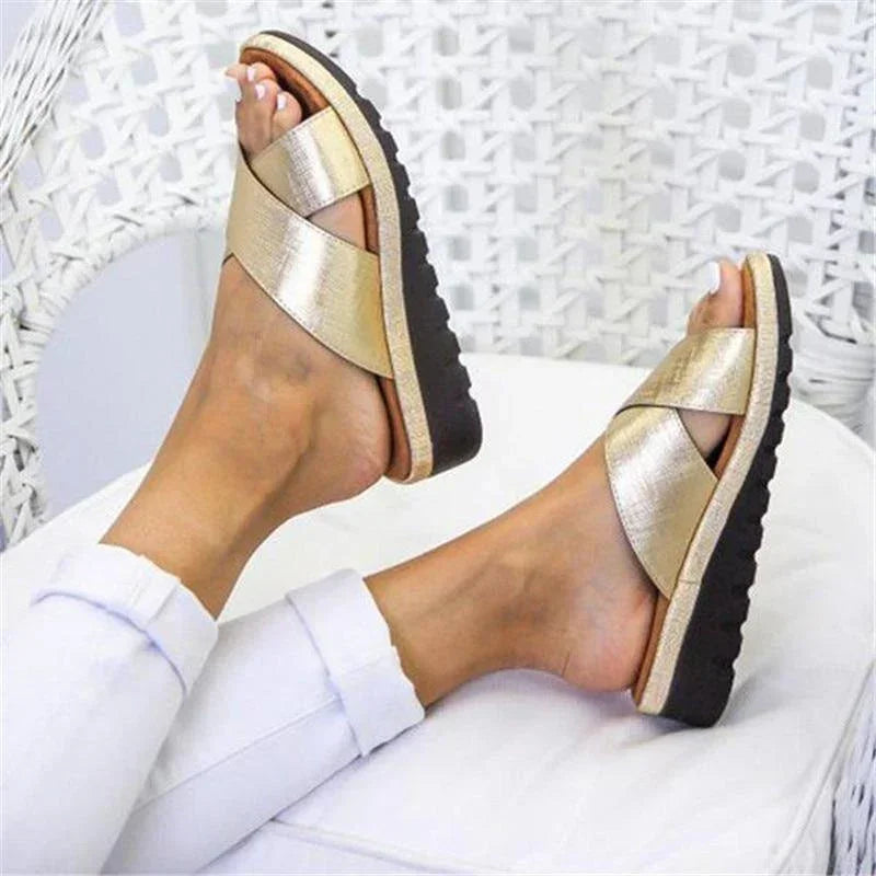 Celeste Mid-Heel Platform Sandals for Bunions