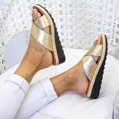 Celeste Mid-Heel Platform Sandals for Bunions