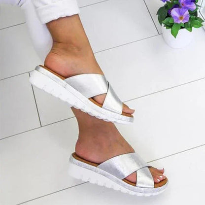 Celeste Mid-Heel Platform Sandals for Bunions