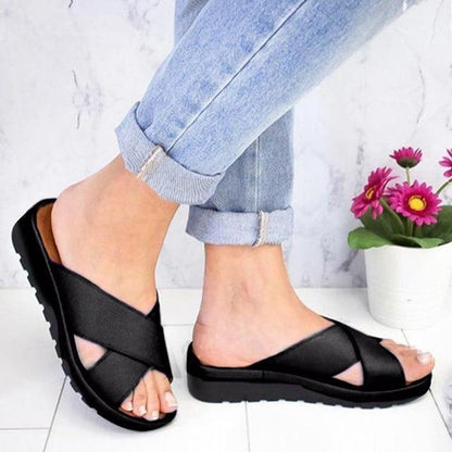 Celeste Mid-Heel Platform Sandals for Bunions