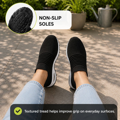 Carestep Non Slip Nursing Shoes For Women Colour All Black Non Slip Sole Lifestyle