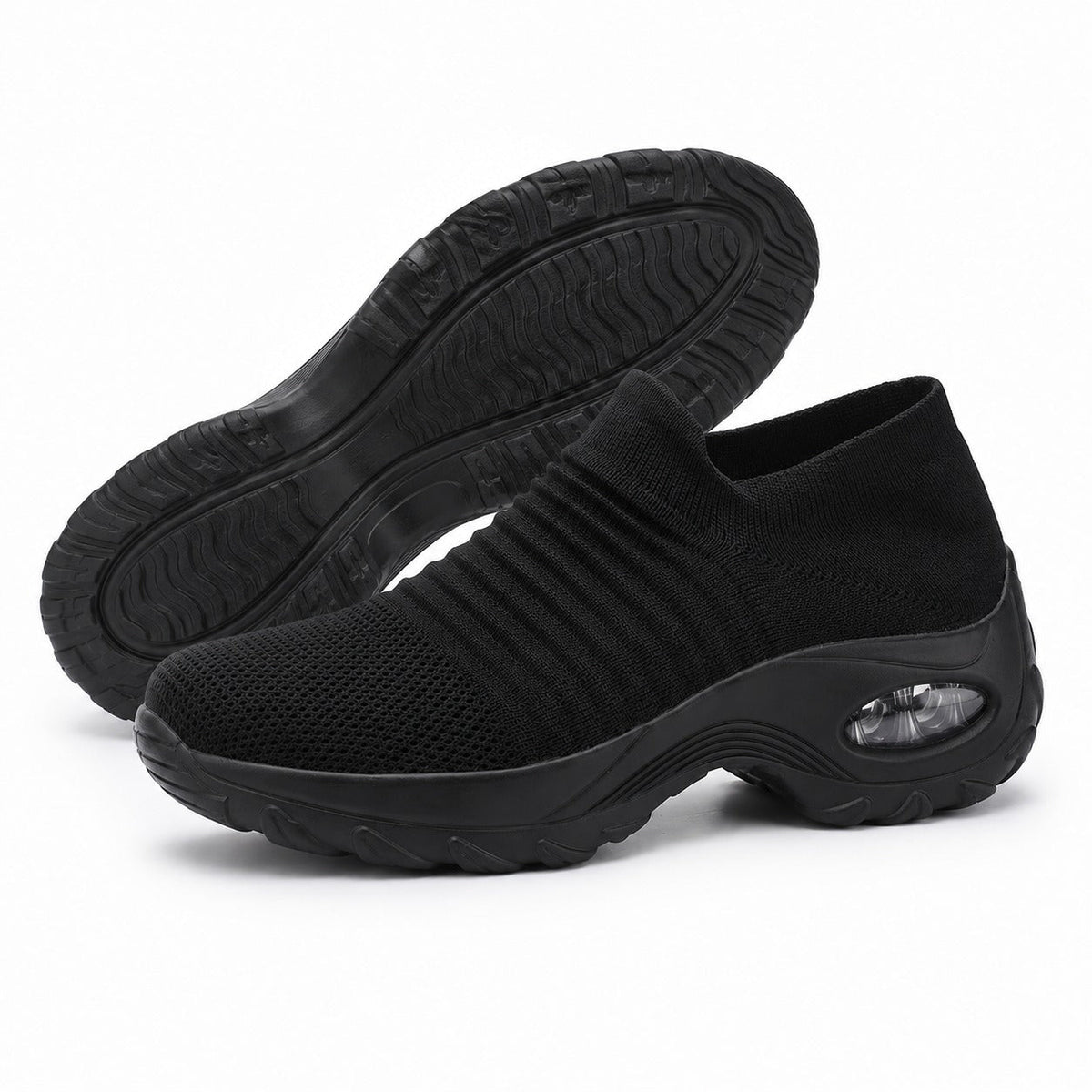Carestep Non Slip Nursing Shoes For Women Colour All Black Outsole Detail