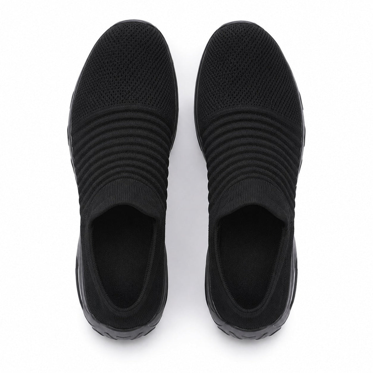Carestep Non Slip Nursing Shoes For Women Colour All Black Top Down Detail