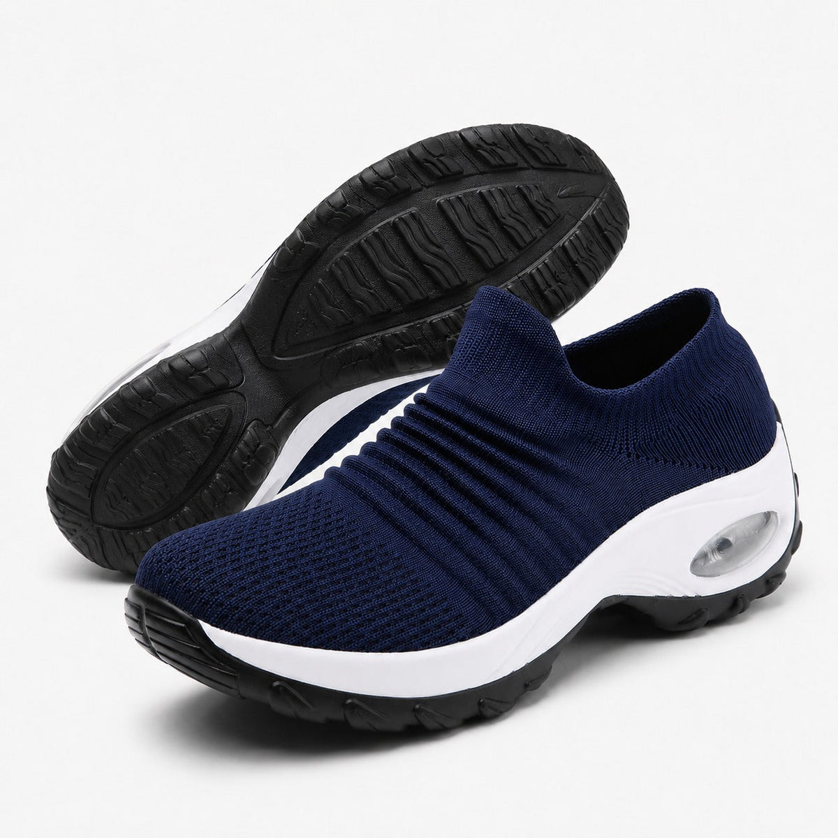 Carestep Non Slip Nursing Shoes For Women Colour Navy Outsole Detail