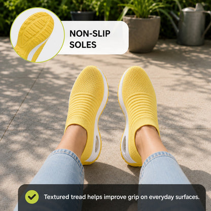 Carestep Non Slip Nursing Shoes For Women Colour Yellow Non Slip Sole Lifestyle