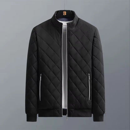 Corvo Men's Quilted Bomber Jacket - Black