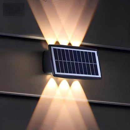 Solar Powered Wall Sconce – Dusk-to-Dawn LED, Warm/White, Waterproof