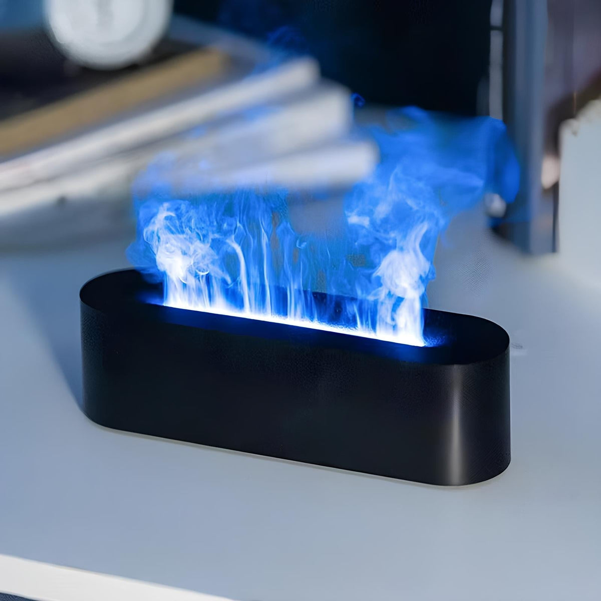 HumidiFire Flame-Effect Humidifier - LED Mist, Aromatherapy