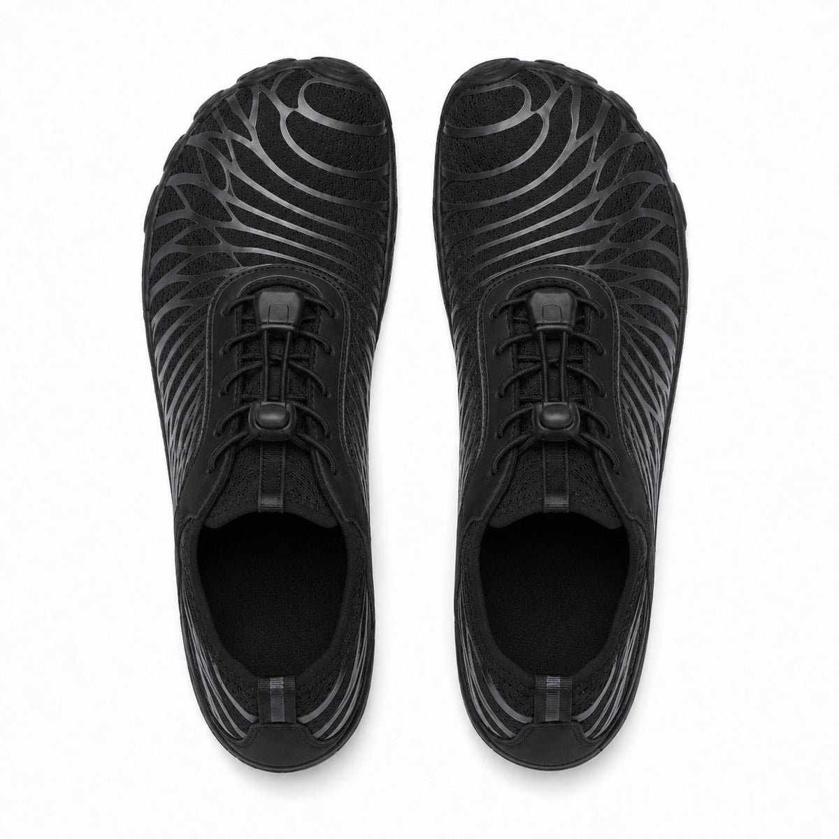 Flux Flexible Sole Barefoot Shoes For Women Colour All Black Top Down Detail