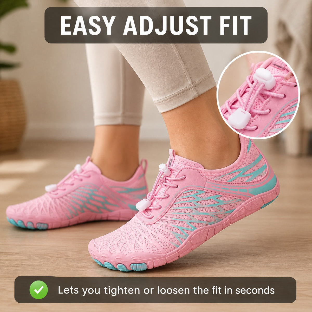 Flux Flexible Sole Barefoot Shoes For Women Colour Pink Blue Adjustable Fit Lifestyle