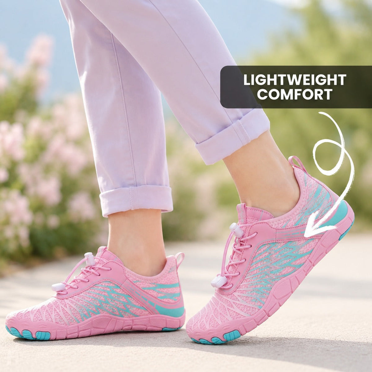 Flux Flexible Sole Barefoot Shoes For Women Colour Pink Blue Lightweight Comfort Lifestyle