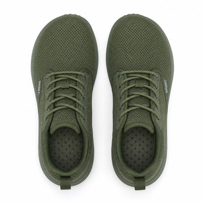 Freestep Womens Wide Toe Walking Shoes Green Top Down Detail
