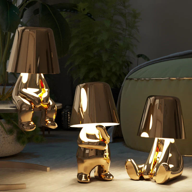 RayDudes Figurine Lamp - Dimmable LED, Cordless & Portable