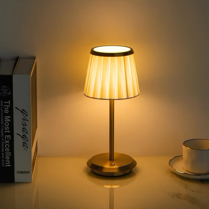Classic Elegance Table Lamp - Fabric Shade, Brass Base