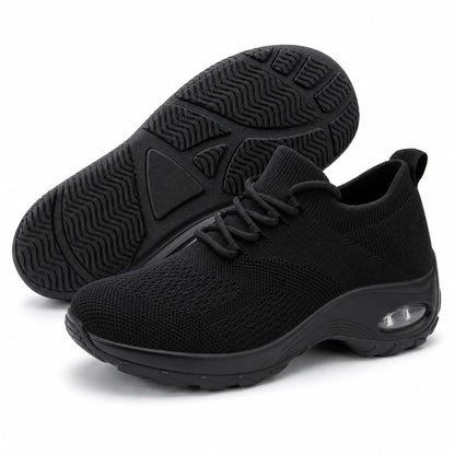 Grace Womens Orthopedic Comfort Shoes Black Lace Front Hero Pair Sole