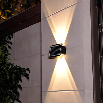Solar Powered Wall Sconce – Dusk-to-Dawn LED, Warm/White, Waterproof