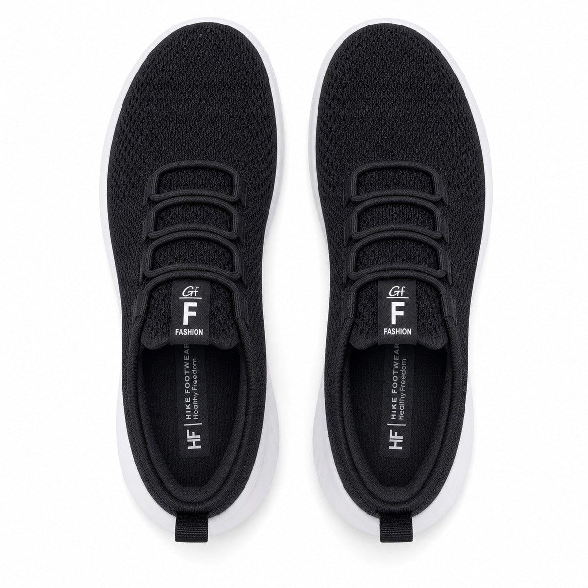 Litestep Womens Everyday Lightweight Sneakers Black Top Down Detail