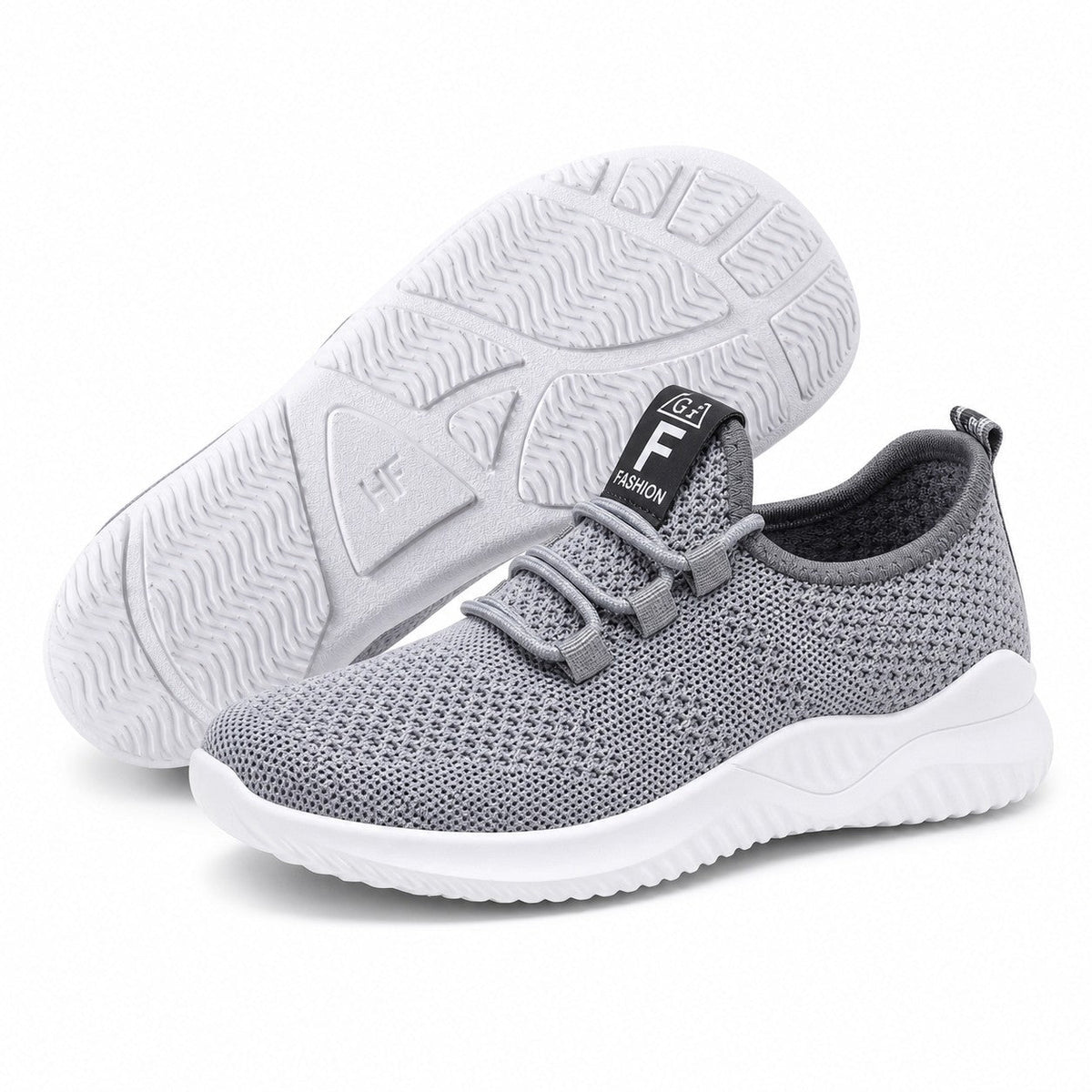 Litestep Womens Everyday Lightweight Sneakers Gray Front Hero Pair Sole