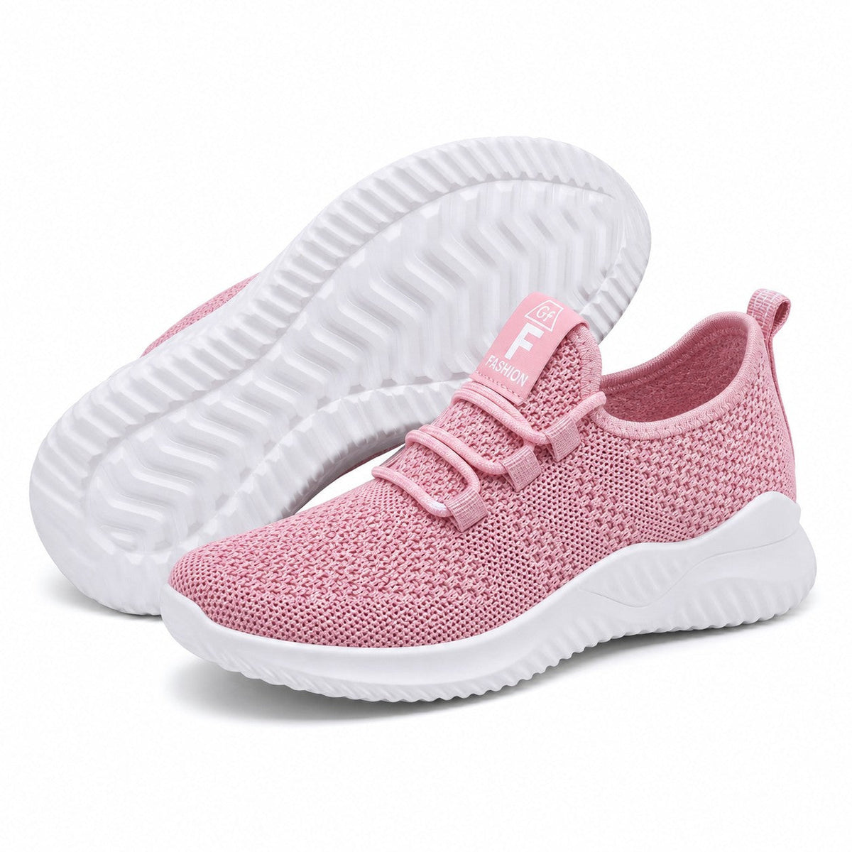 Litestep Womens Everyday Lightweight Sneakers Pink Front Hero Pair Sole