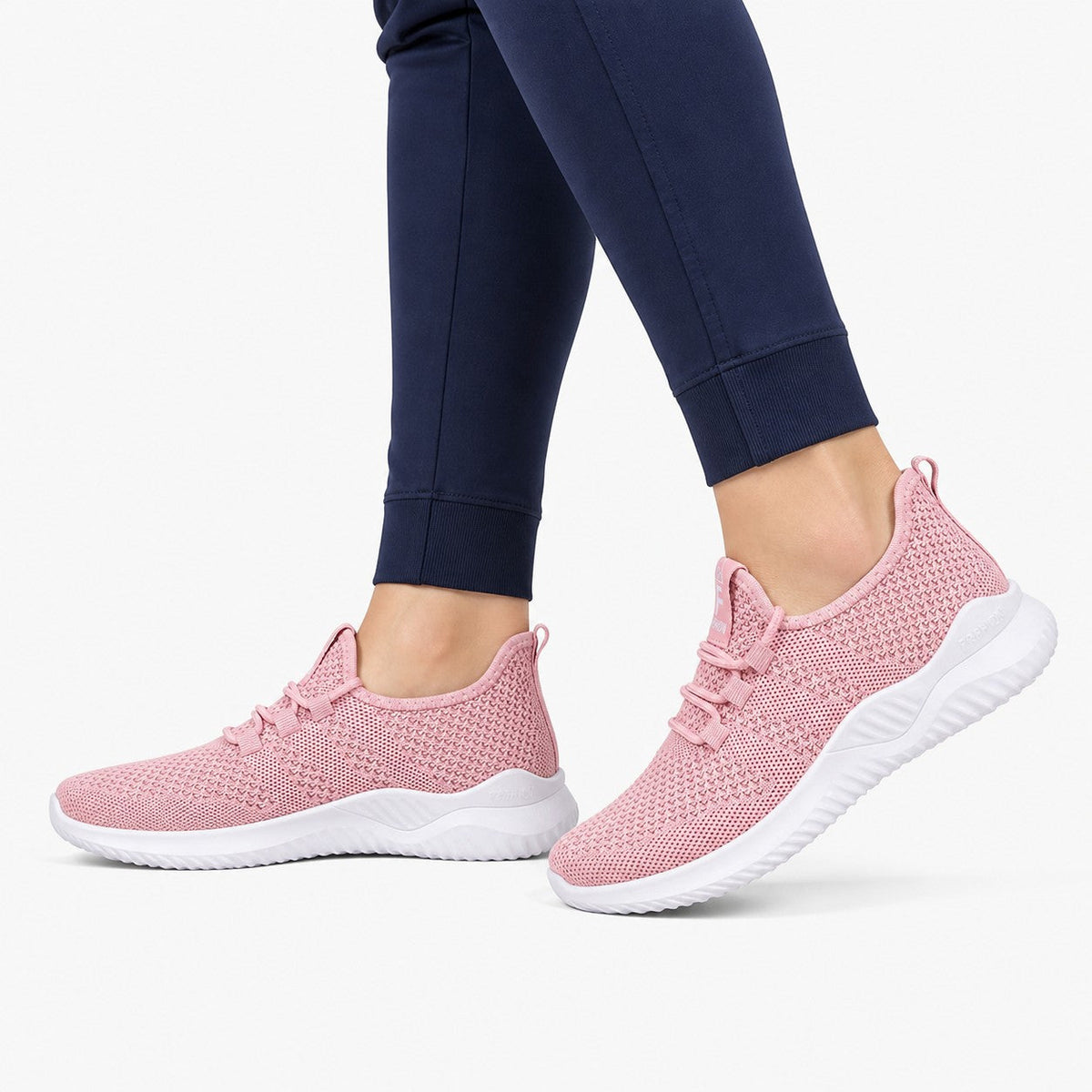 Litestep Womens Everyday Lightweight Sneakers Pink Model Wearing