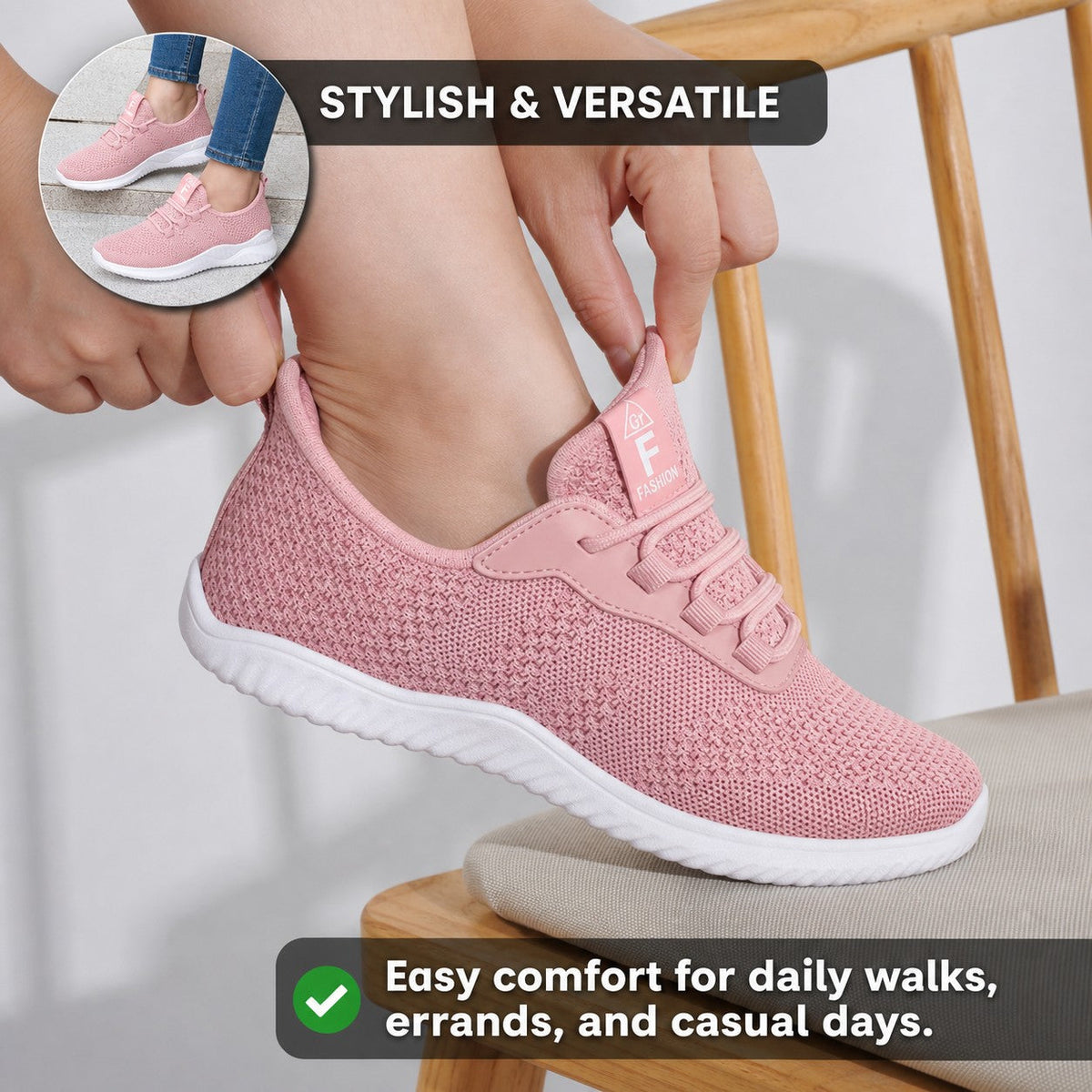 Litestep Womens Everyday Lightweight Sneakers Pink Stylish Versatile Feature