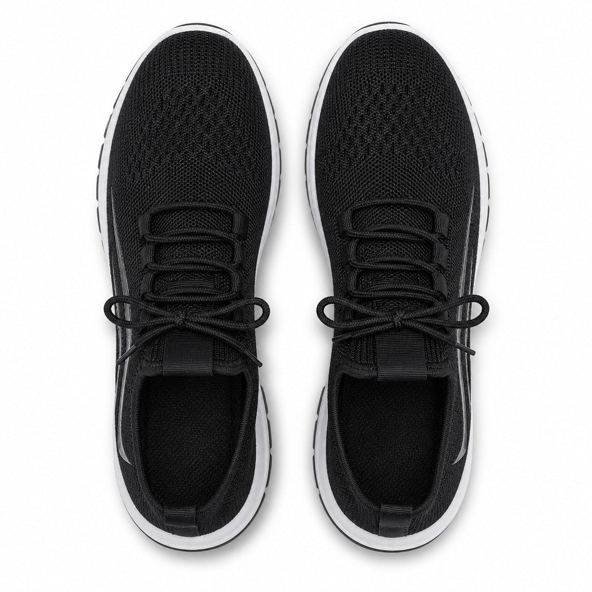 Luma Soft Sole Flyknit Sneakers For Women Black Top Down Detail