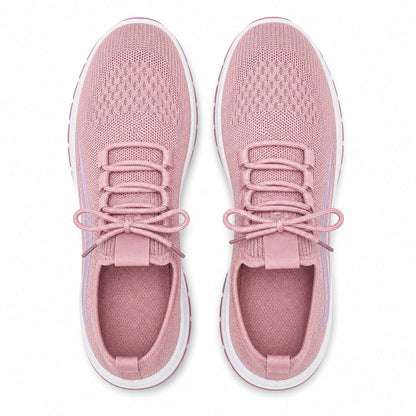 Luma Soft Sole Flyknit Sneakers For Women Blush Pink Top Down Detail