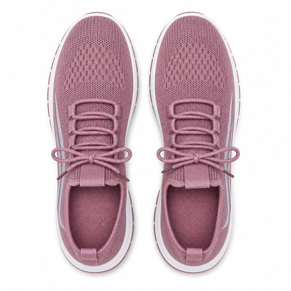 Luma Soft Sole Flyknit Sneakers For Women Purple Top Down Detail