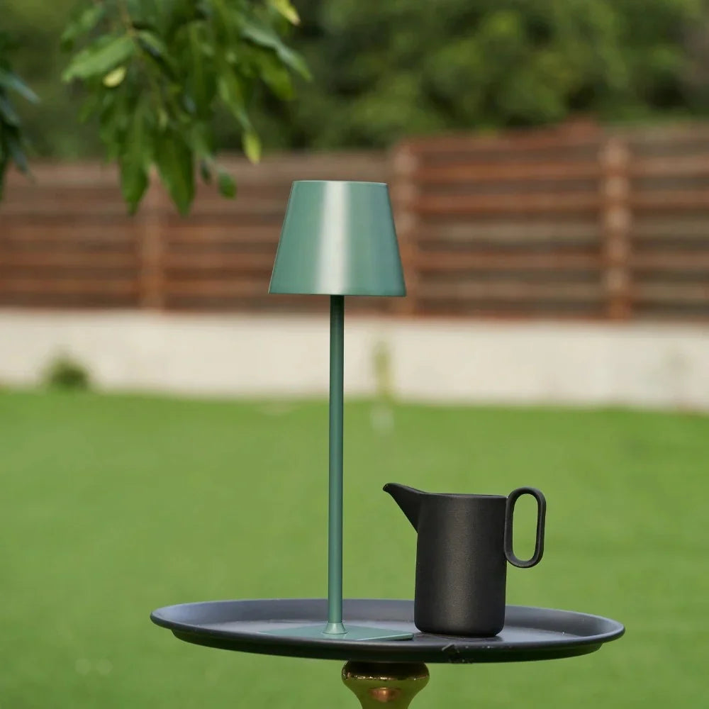 Tall Dimmable Table Lamp - Rechargeable LED, Indoor/Outdoor