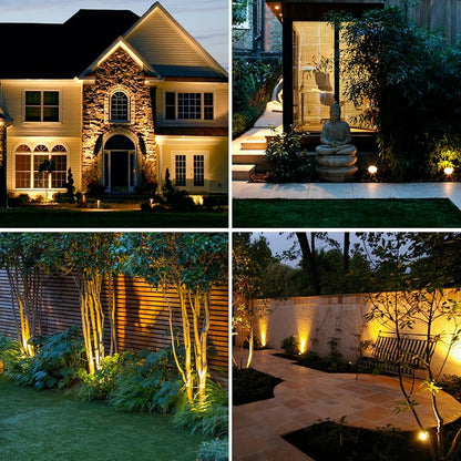 Solar Powered Garden Spotlight - RGB Modes, Wall/Stake Mount