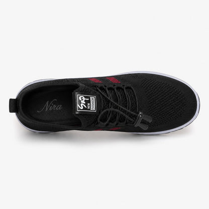 Nira Anti Slip Lightweight Walking Shoes For Women Colour Black Top Down Detail