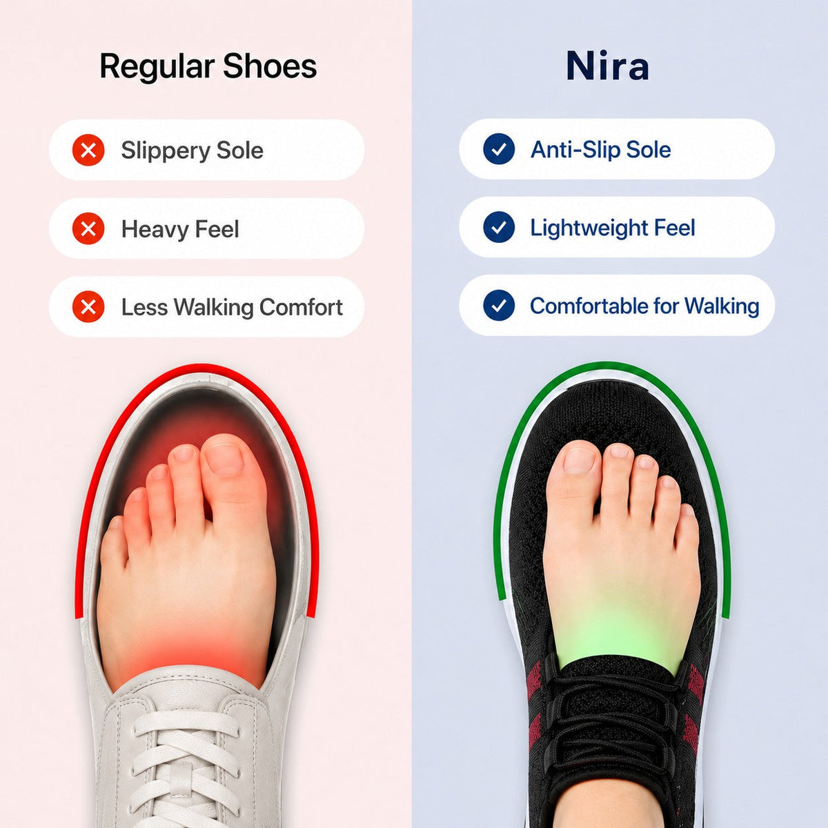 Nira Women's Anti-Slip Lightweight Walking Shoes