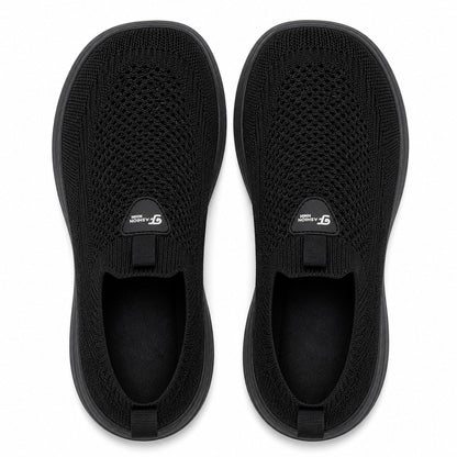 Nora Comfort Wide Toe Shoes For Women Black Top Down Detail