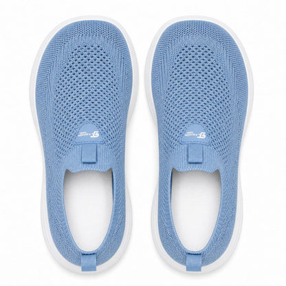 Nora Comfort Wide Toe Shoes For Women Light Blue Top Down Detail