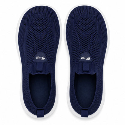 Nora Comfort Wide Toe Shoes For Women Navy Top Down Detail