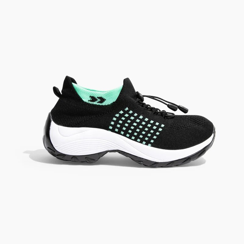 OrthoMila Women's Orthopedic Everyday Shoes in Black Mint