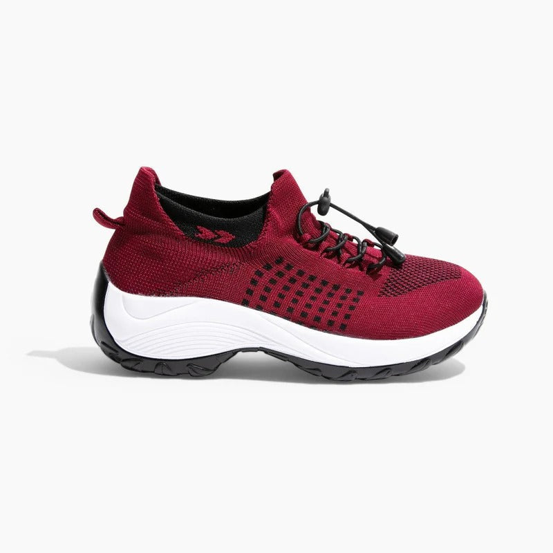 OrthoMila Women's Orthopedic Everyday Shoes in Burgundy