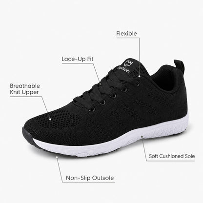Pace Lightweight Comfort Shoes For Women Colour Black Feature Diagram
