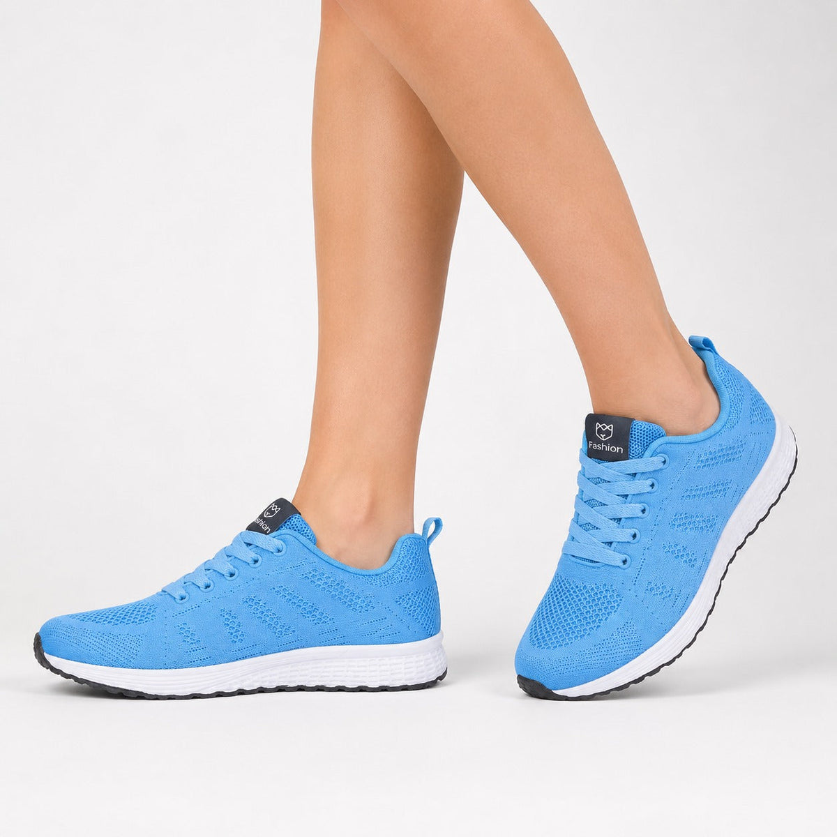 Pace Lightweight Comfort Shoes For Women Colour Blue Model Wearing