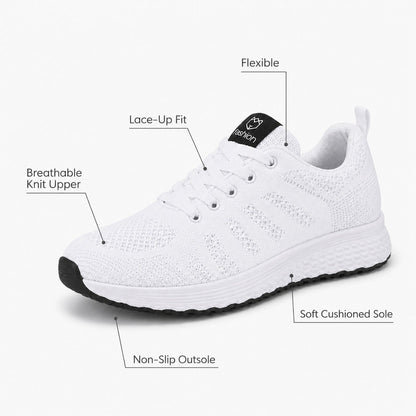 Pace Lightweight Comfort Shoes For Women Colour White Feature Diagram
