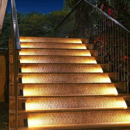 Solar Powered Stair Lights - Dusk-to-Dawn, Weatherproof