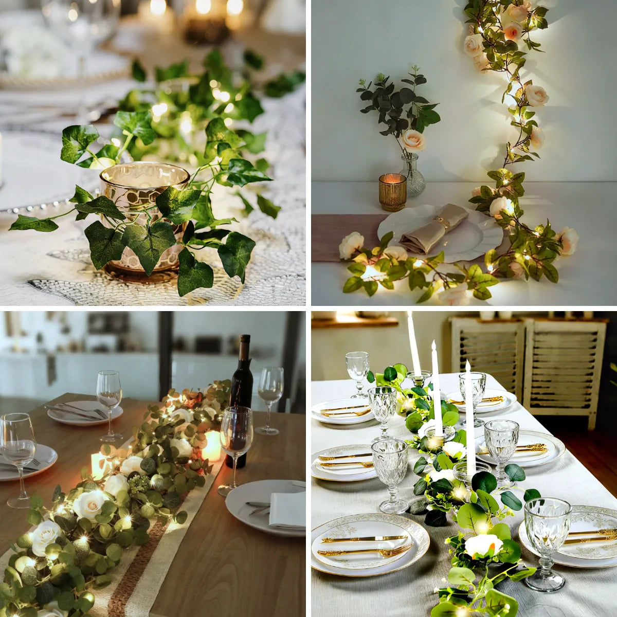Garland Vine String Lights - Leaf Vine LED, Warm White
