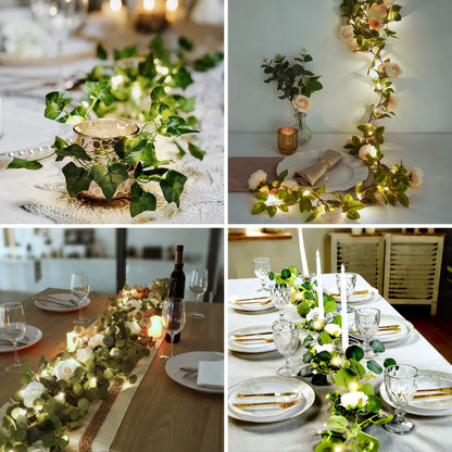 Garland Vine String Lights - Leaf Vine LED, Warm White
