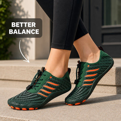 Prostep Premium Barefoot Shoes For Women Colour Green Orange Better Balance Lifestyle