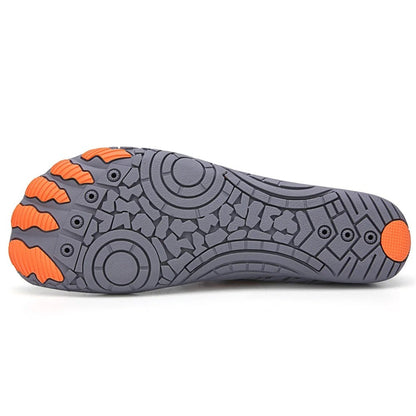 Prostep Premium Barefoot Shoes For Women Colour Grey Orange Outsole Detail