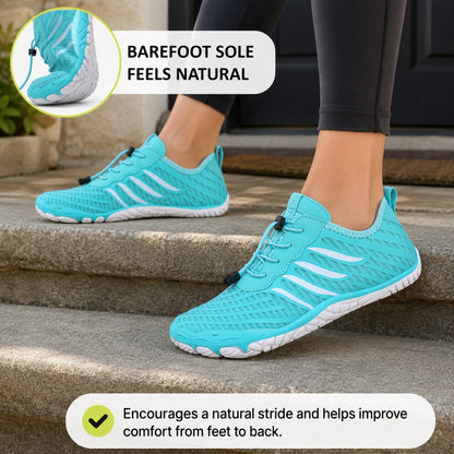 Prostep Premium Barefoot Shoes For Women Colour Turquoise Barefoot Sole Lifestyle