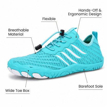 Prostep Premium Barefoot Shoes For Women Colour Turquoise Feature Diagram