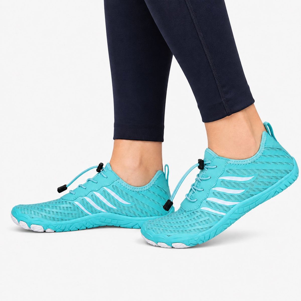 Prostep Premium Barefoot Shoes For Women Colour Turquoise Model Wearing