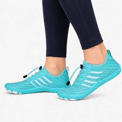 Prostep Premium Barefoot Shoes For Women Colour Turquoise Model Wearing
