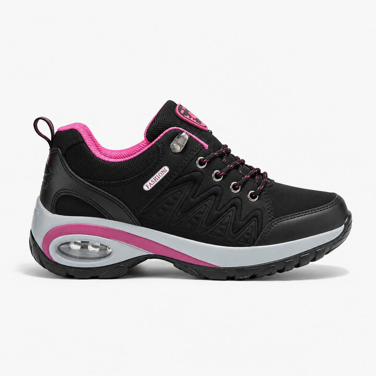 Ridge Waterproof Outdoor Sneakers For Women Colour Black Front Hero